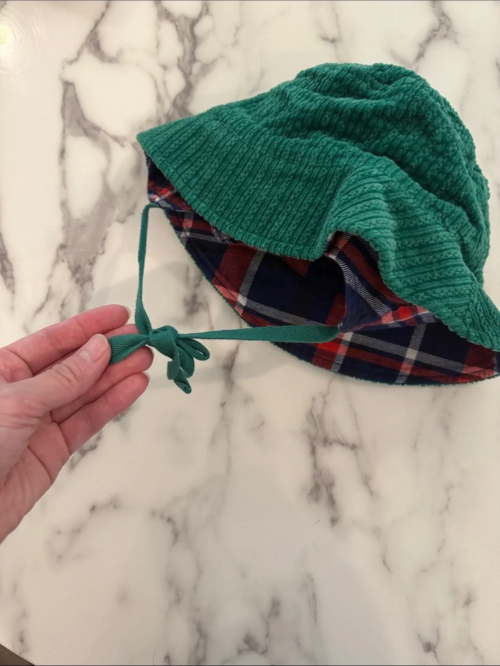 Mini Rodini Emerald Green Corduroy Bucket Hat